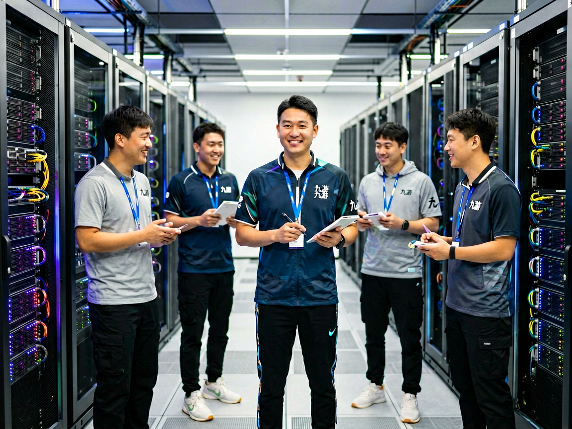 九游体育平台团队在现代化数据中心运营体育赛事直播